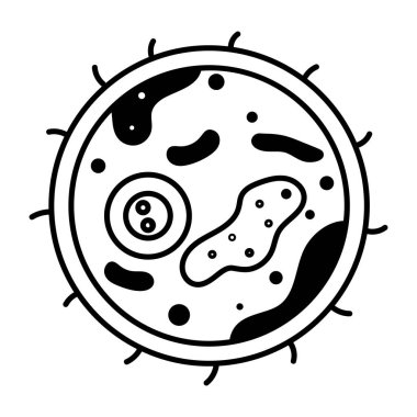 Lysosome 'un el çizimi stili simgesi