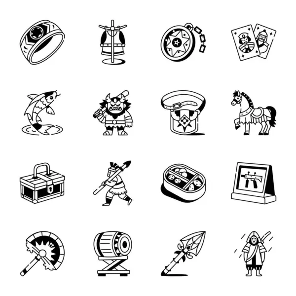 El Çizimi Antik Samuray Simgeleri 