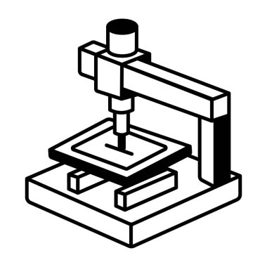 cnc makinesinin karalama biçimi simgesi