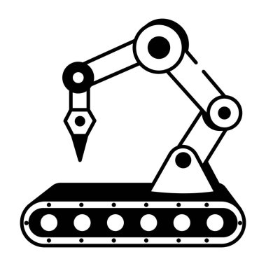 Robot kolun yarım yamalak bir simgesi