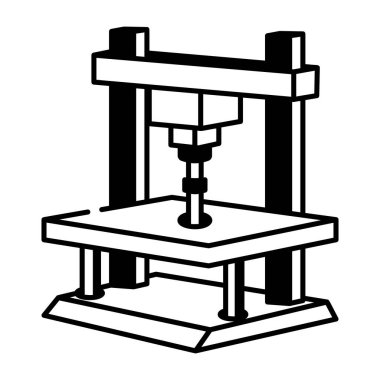 Hidrolik presin çizim biçimi simgesi