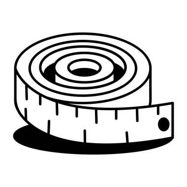 Ölçüm bandının yarım yamalak bir simgesi