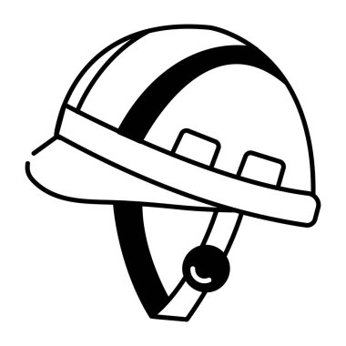 Güvenlik kaskının karalama tarzı simgesi