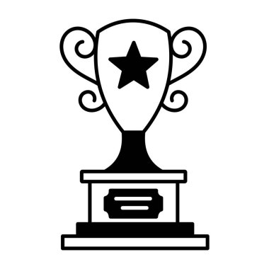 Şampiyonluk kupasının el çizimi bir simgesi. 