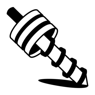 Elmas madenciliğini gösteren yarım yamalak bir simge 