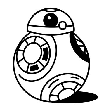 Akıllı droidin bir taslak biçimi simgesi