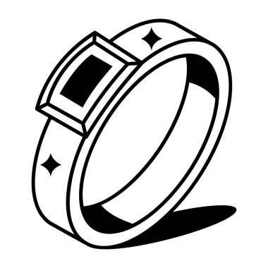 Giyilebilir tarama halkasının bir satır biçimi simgesi