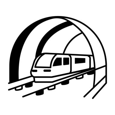 Yüksek hızlı hiperdöngü treninin satır biçimi simgesi