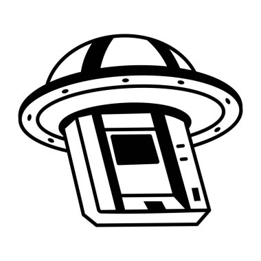 Fütürist ATM 'nin doğrusal biçim simgesi