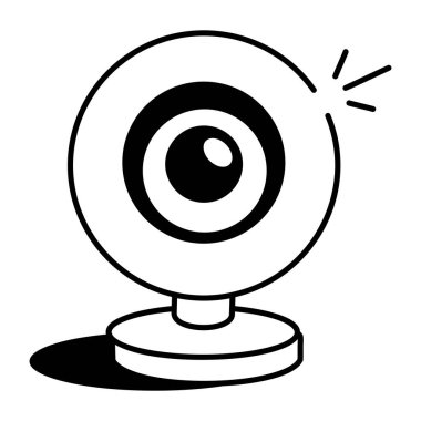 Web kamerasının yarım yamalak bir simgesi