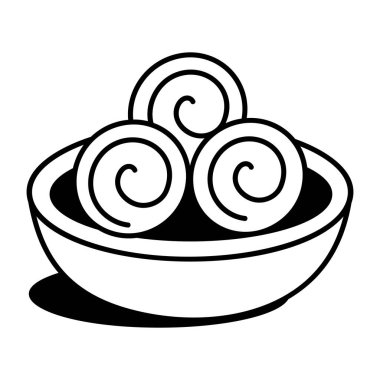 Geleneksel tatlı bir el çizimi simgesi