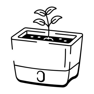 Bitki rafının karalama tarzı simgesi