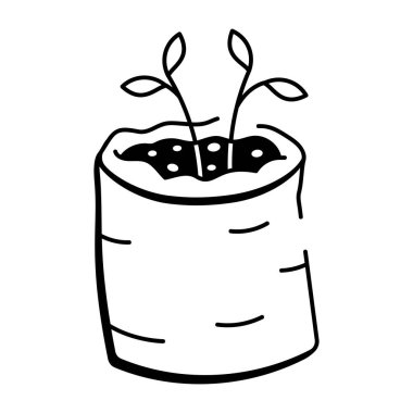 Bitki rafının karalama tarzı simgesi