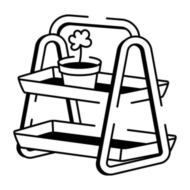 Bitki rafının karalama tarzı simgesi