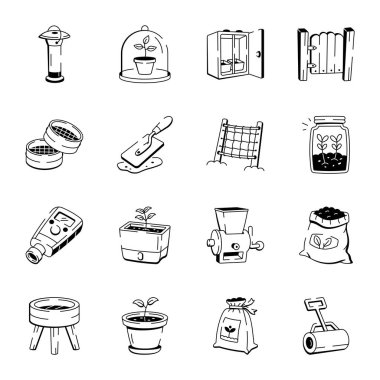 Tarımsal El Çizim Biçimi Simgeleri