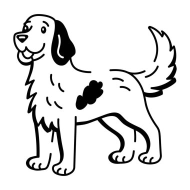 Eski bir avcının karalama tarzı simgesi