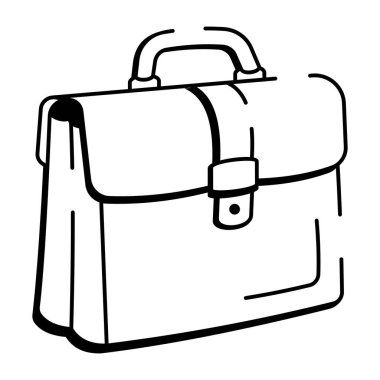 Karalama tarzında tasarlanmış bir ofis çantası simgesi