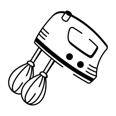 Elektrik çırpıcısının karalama tarzı simgesi