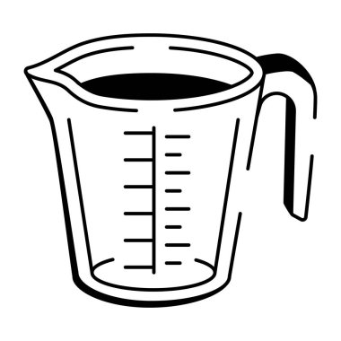 Bir ölçü kabının çizim biçimi simgesi 