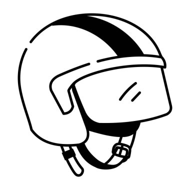 Spor miğferini gösteren bir çizim biçimi simgesi