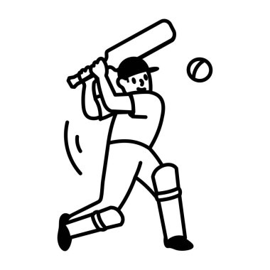 Kriketin elle çizilmiş bir simgesi