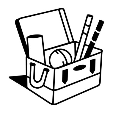 Kriket çantasının kusurlu bir simgesi