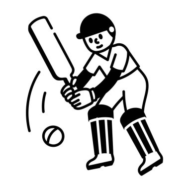 Kriket atışının yarım yamalak bir simgesi