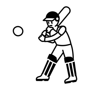 Topa vurmanın karalama stili simgesi