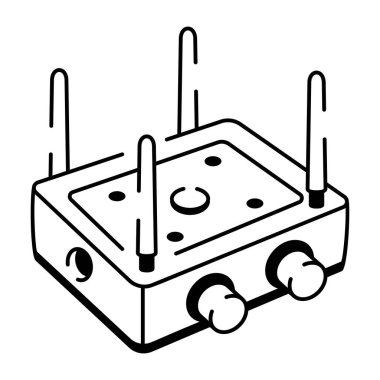 Sensör düğümünün yarım yamalak bir simgesi