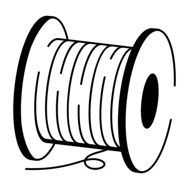 Kaynak kablosu makarasının el çizimi simgesi 