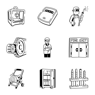 El Çekimi Fabrika Simgeleri Paketi 