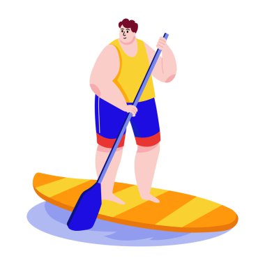 Turist rehberliğini gösteren düz bir çizim, 