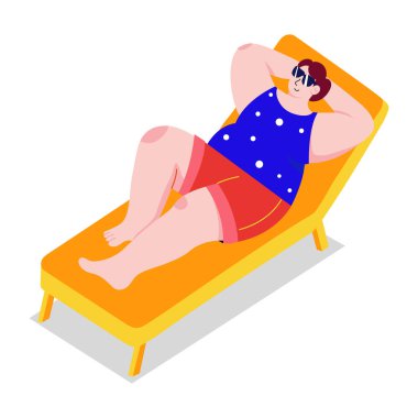 Turist rehberliğini gösteren düz bir çizim, 