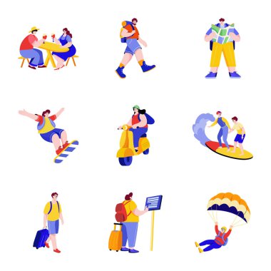 Açık hava Eğlence Biçimli Çizim Paketi 