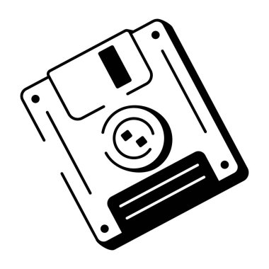 Disketin karalama tarzı simgesi