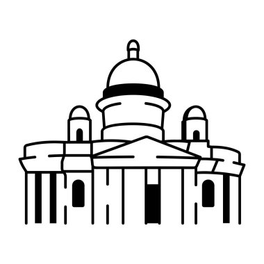 Kazan katedralinin çizim tarzı simgesi 