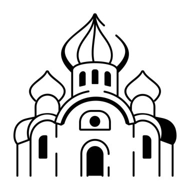 Rus mimarisini gösteren yarım yamalak bir simge 