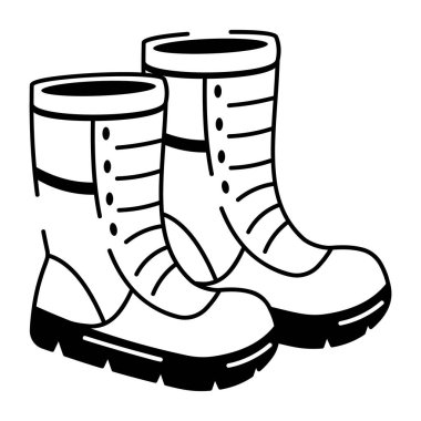 Kışlık çizmelerin karalama tarzı bir simgesi