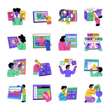 Düz Sanatsal Resimler Koleksiyonu 