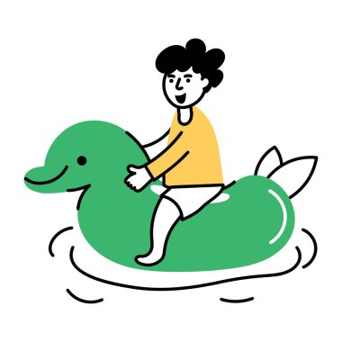 Yunus balığının karalama stili çizimi