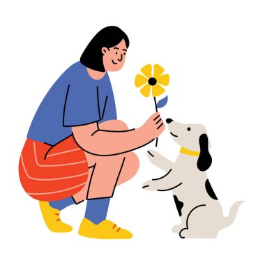 Düz bir köpek resmi. 