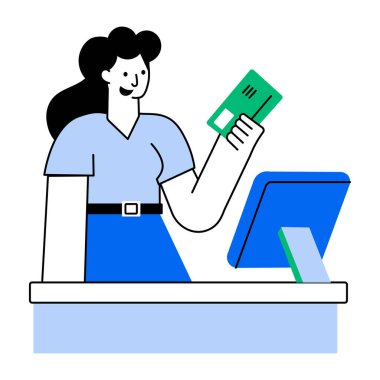 Kasada duran bir karakteri gösteren düz bir illüstrasyon 