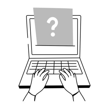 Arama sorgusunu gösteren bir çizim biçimi illüstrasyonu