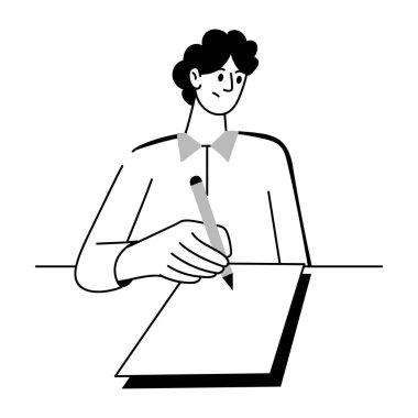 Boş kişinin kabataslak bir çizimi 