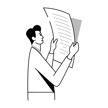 Okuma belgesinin karalama biçimi illüstrasyonu