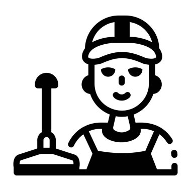 Süpürücüyü gösteren doğrusal bir simge