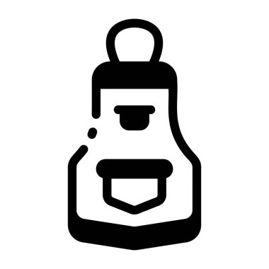 Önlüğü temsil eden dolu bir biçim simgesini temsil ediyor