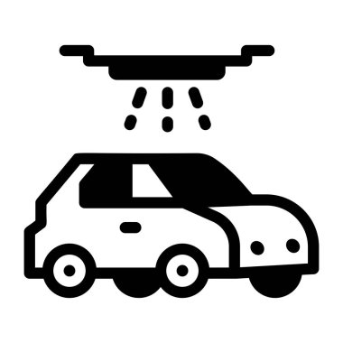 Araba yıkamayı gösteren bir sembol