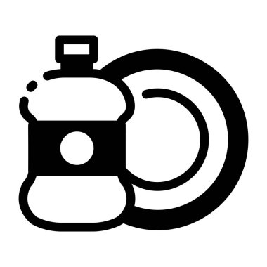 Bulaşık deterjanı tasvir eden bir sembol. 