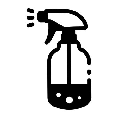 Kabartma biçiminde dizayn edilmiş bir sprey şişesi ikonu
